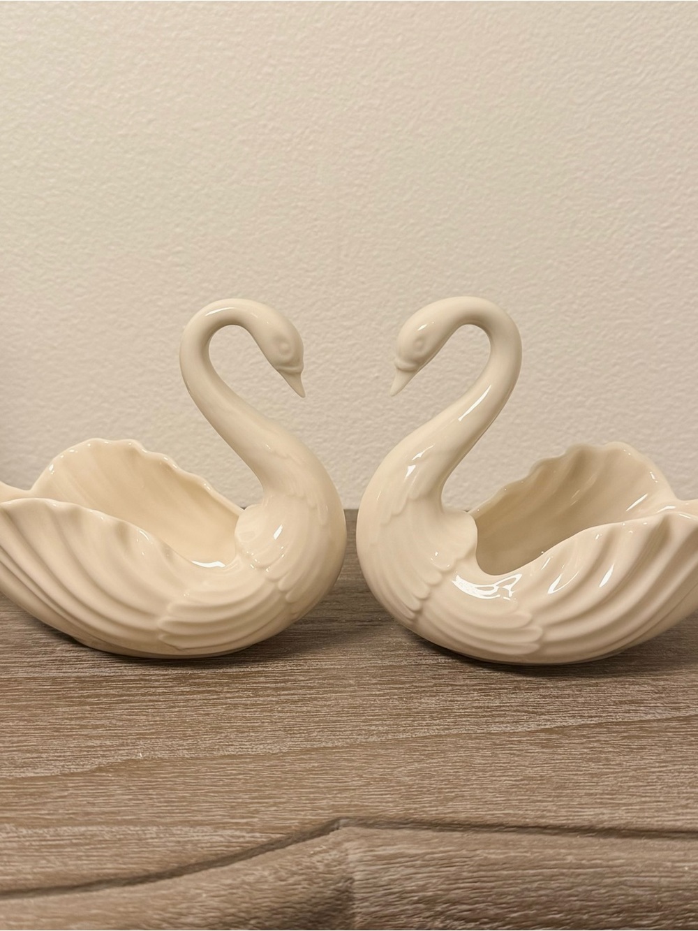 Vintage Lenox Ivory Swan Dishes | Pair | 4.5” x 3.5”